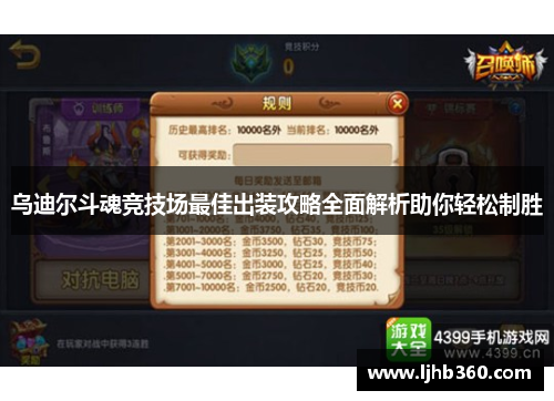 乌迪尔斗魂竞技场最佳出装攻略全面解析助你轻松制胜